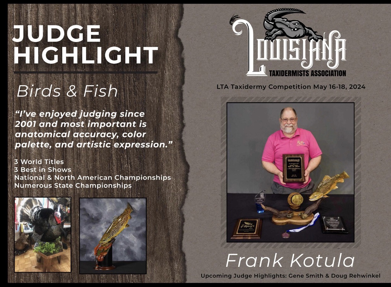 Frank Kotula - Judge for the Bird and Fish Category